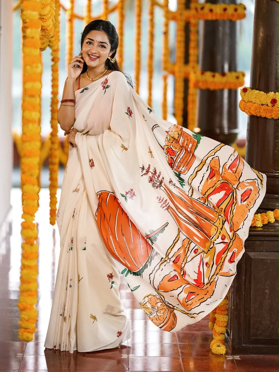 Pookkalam Saree