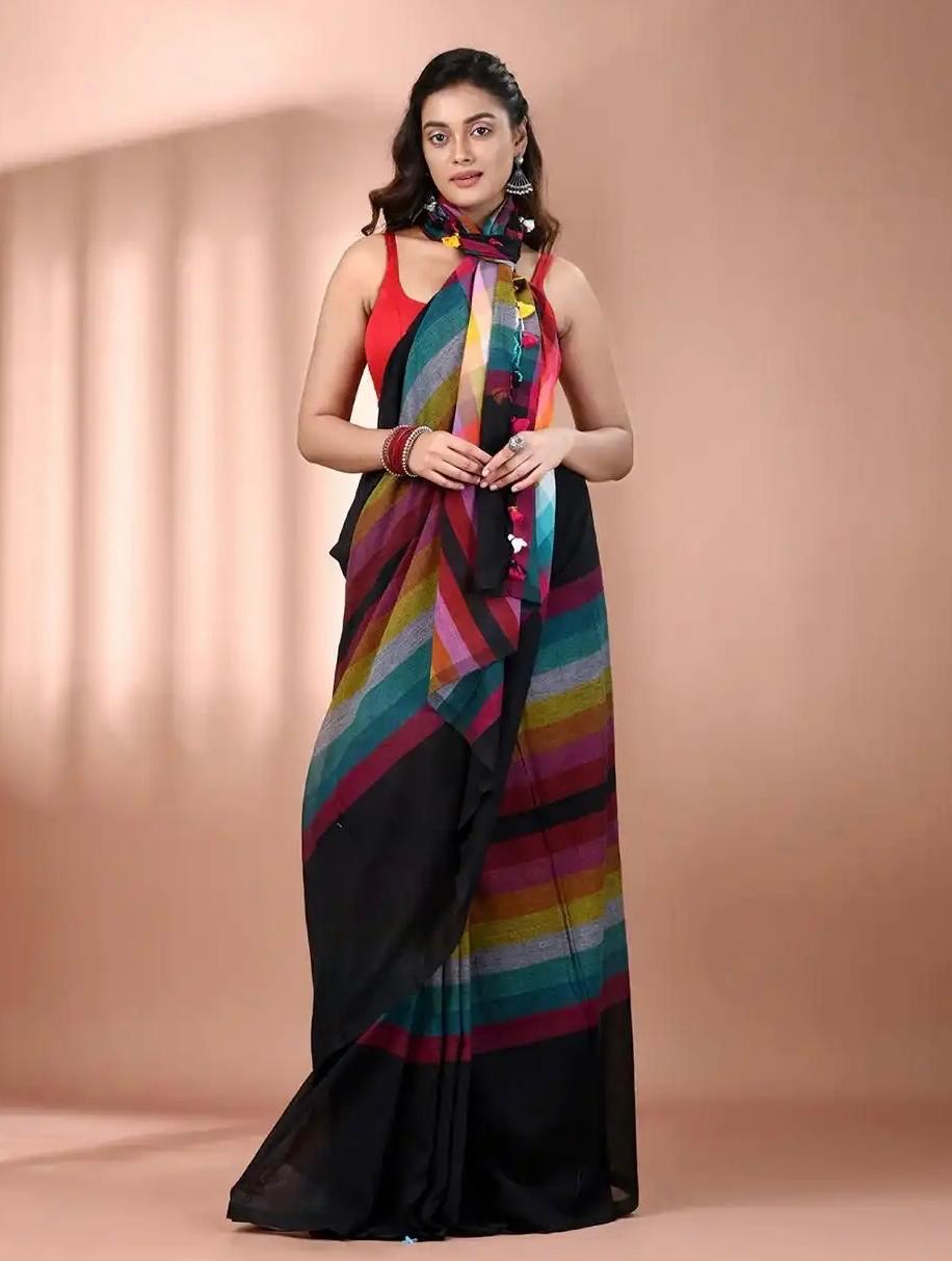 Linen Cotton Saree (SAR-342)