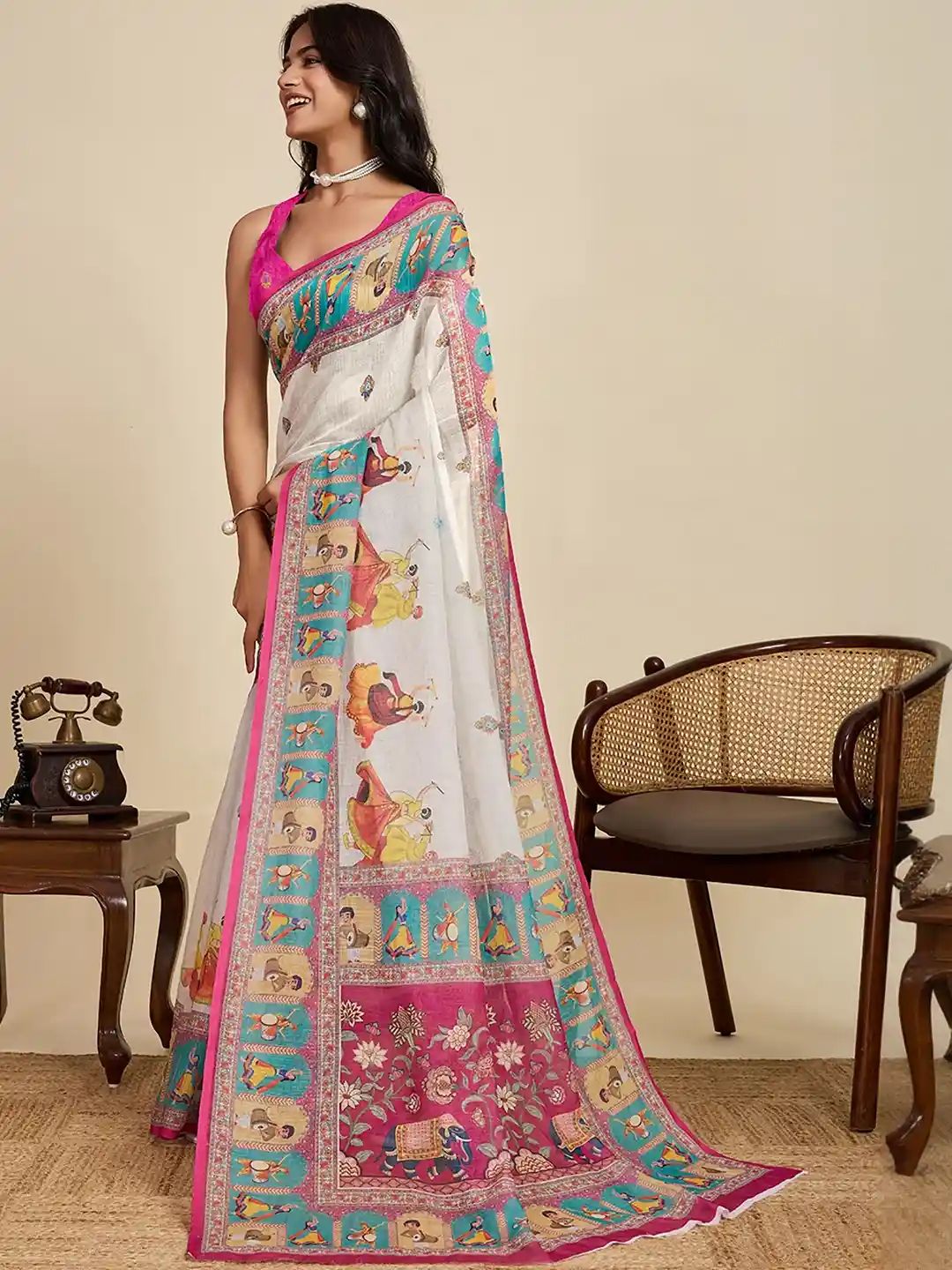 Linen Blend Saree (SAR-344)