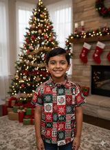 Traditional  Christmas Design Shirt - Boys (KBD-008)